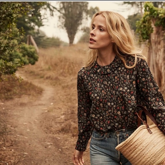 Doen Tops - Doen Organic Cotton Plus Floral Boho Cottagecore Praire Top XS